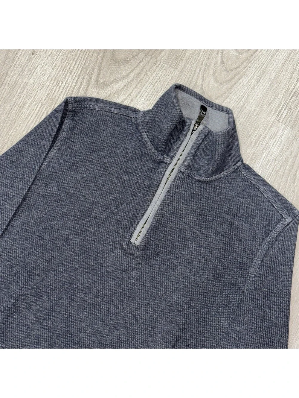 Banana Republic Quarter Zip PulloverMens Medium Gray Lightweight Sweater